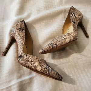 D'Orsay Snake Pumps